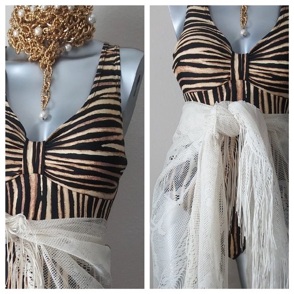 Sun Streak One Piece Leopard Print Bathing Suit - Picture 3 of 10